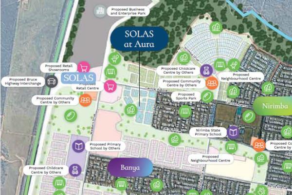 connect to your community in solas at aura masterplan